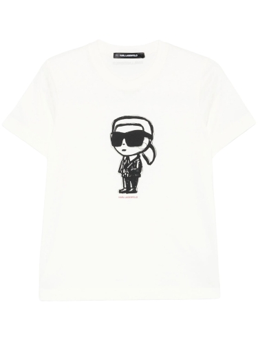 T-shirt damski Karl Lagerfeld A1W17126 B09 Ecru