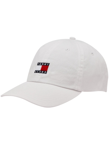 Czapka z daszkiem damska Tommy Jeans AW0AW15848 YBH BIAŁY