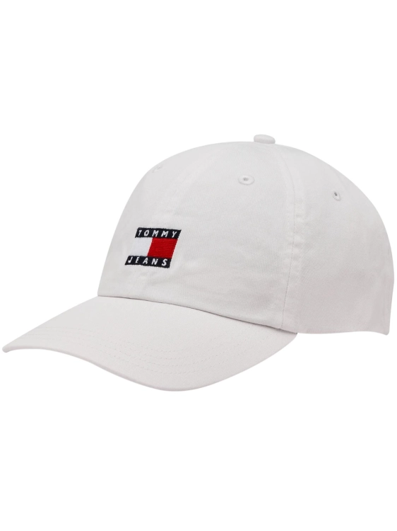 Czapka z daszkiem damska Tommy Jeans AW0AW15848 YBH BIAŁY