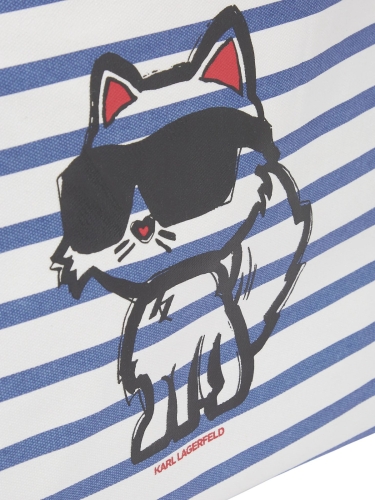 Torba damska Karl Lagerfeld A2W50025 1RR BIAŁY / NIEBIESKI