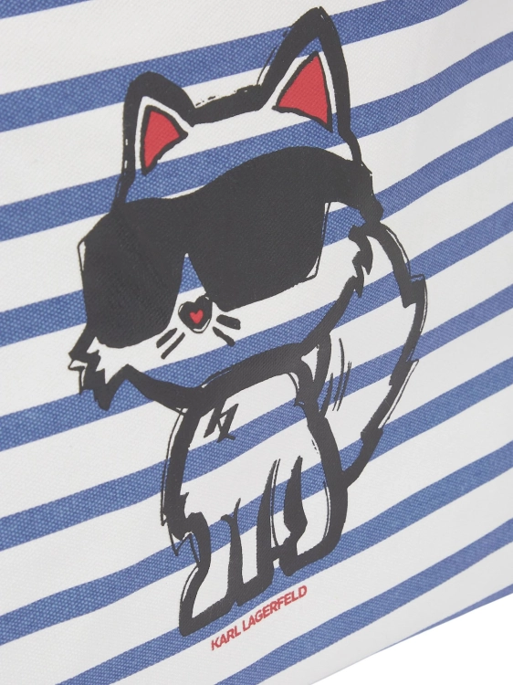 Torba damska Karl Lagerfeld A2W50025 1RR BIAŁY / NIEBIESKI