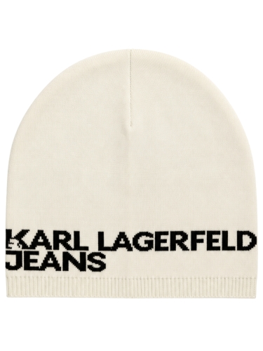 Czapka zimowa damska Karl Lagerfeld Jeans A3W33109 110 ECRU