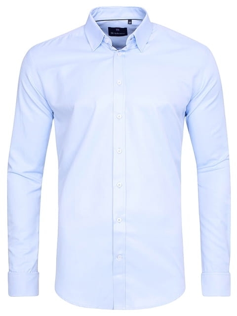 KOSZULA MĘSKA DI SELENTINO BŁĘKITNA NA SPINKI SLIM FIT