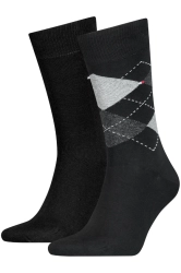 Skarpety męskie  Tommy Hilfiger 100001495 czarne 2 Pack