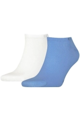 SKARPETY MĘSKIE CALVIN KLEIN 701218707 BIAŁE / NIEBIESKIE 2 PACK