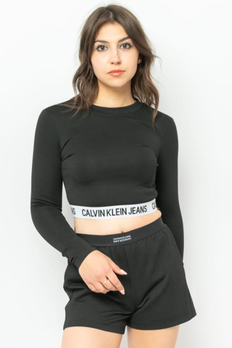 SZORTY DAMSKIE CALVIN KLEIN JEANS J20J215564 CZARNE