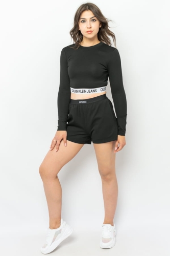 SZORTY DAMSKIE CALVIN KLEIN JEANS J20J215564 CZARNE
