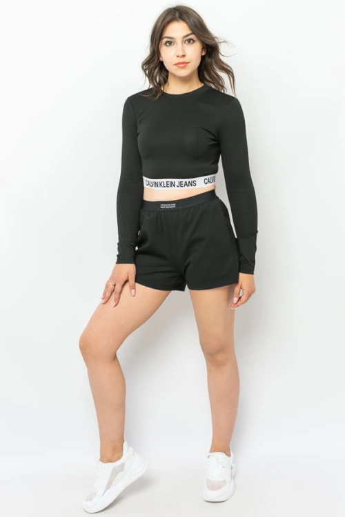 SZORTY DAMSKIE CALVIN KLEIN JEANS J20J215564 CZARNE