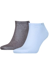 SKARPETY MĘSKIE CALVIN KLEIN 701218707 SZARO-BŁĘKITNE 2 PACK 