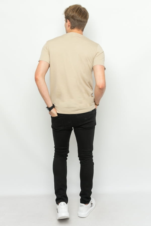T-SHIRT MĘSKI GUESS M2BP47 K7HD0 BEŻOWY