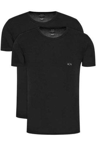 T-shirt męski Armani Exchange 2 PACK 956005 CC282 czarny