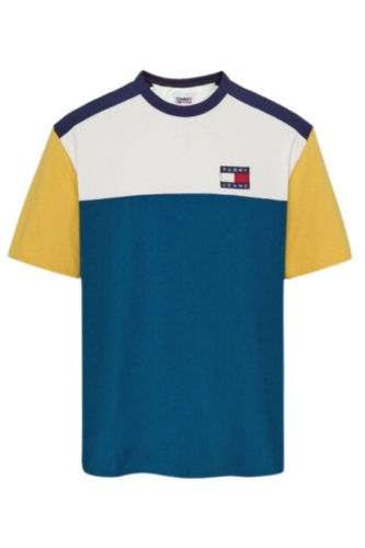 T-shirt męski Tommy Jeans DM0DM13073 turkusowy