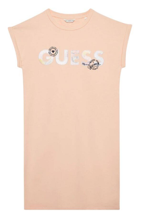 Sukienka dziecięca Guess J4GK14 KAE23 G6L1 brzoskwiniowy
