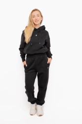 Spodnie dresowe damskie  Patrizia Pepe 8P0618 J079 czarny