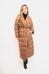 Płaszcz damski PINKO 103829 A0L5 brązowy