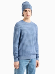Sweter męski Armani Exchange 6DZM6F ZM5BZ 15DU niebieski