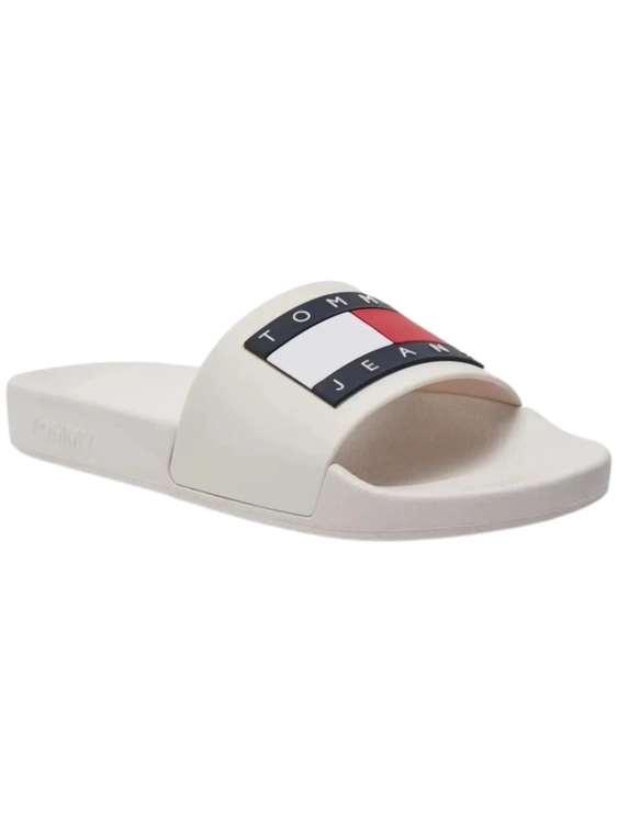 Klapki damskie Tommy Jeans EN0EN02115 ecru