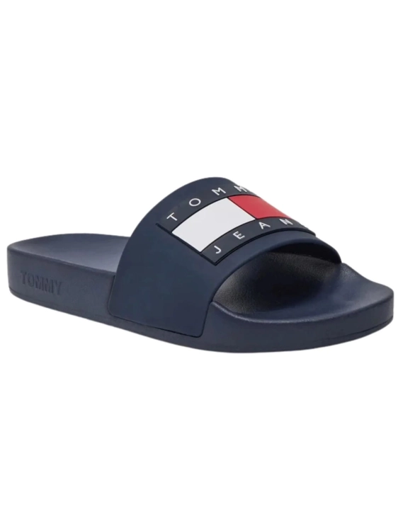 Klapki damskie Tommy Jeans EN0EN02115 granatowy