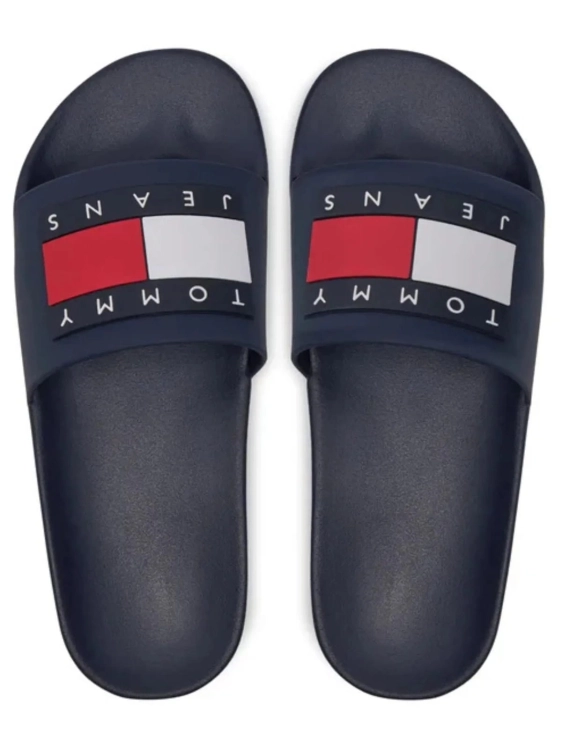 Klapki damskie Tommy Jeans EN0EN02115 granatowy