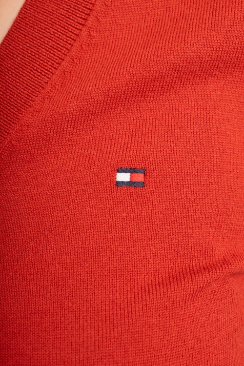 Sweter damski Tommy Hilfiger WW0WW40098 czerwony
