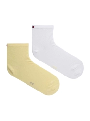 Skarpety damskie Tommy Hilfiger 373001001 żółty biały