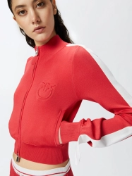 Bluza damska Pinko 104738 A2FQ czerwony biały