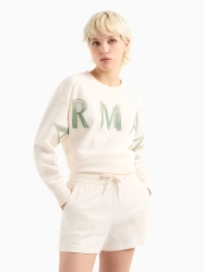 Spodenki damskie Armani Exchange XW000498 AF12739 kremowy