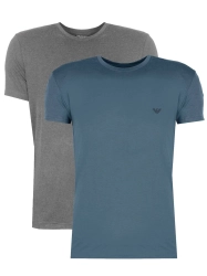 T-shirt męski Emporio Armani 111267 4F720 niebieski szary 2-pack