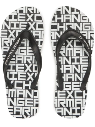 Japonki męskie  Armani Exchange XUQ002 XV676 czarny biały
