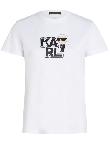 T-shirt damski Karl Lagerfeld ASW17004 biały