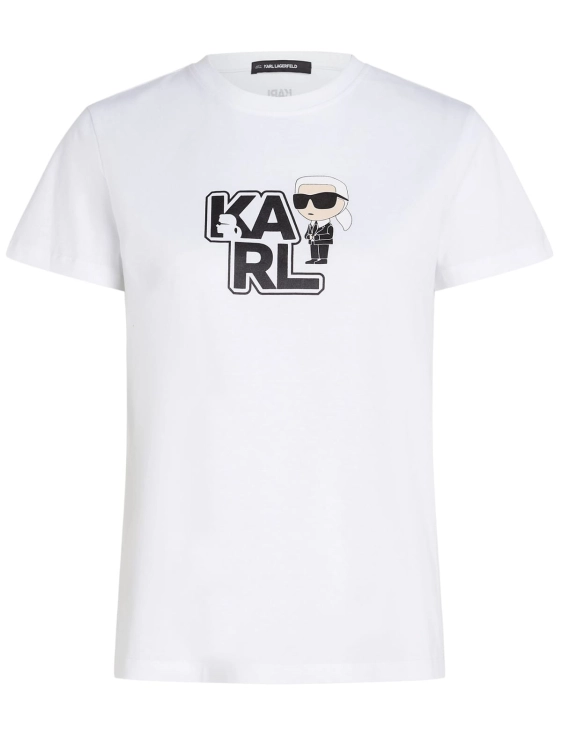 T-shirt damski Karl Lagerfeld ASW17004 biały