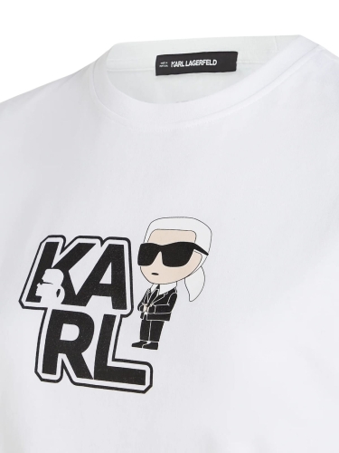 T-shirt damski Karl Lagerfeld ASW17004 biały