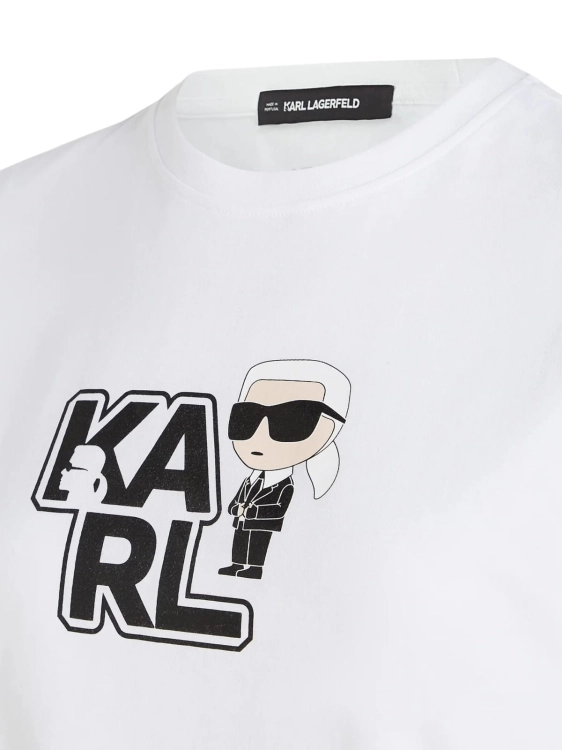 T-shirt damski Karl Lagerfeld ASW17004 biały