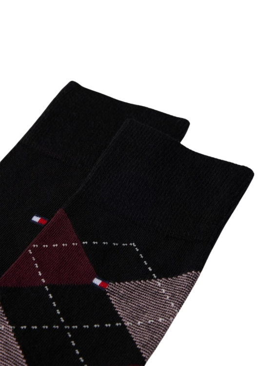 Skarpety męskie Tommy Hilfiger 701238217 002 czarny bordowy
