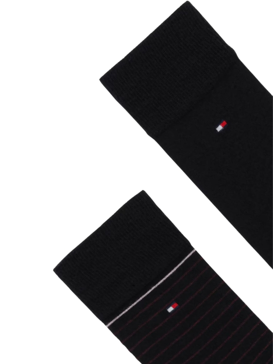 Skarpety męskie Tommy Hilfiger 701238217 002 czarny bordowy