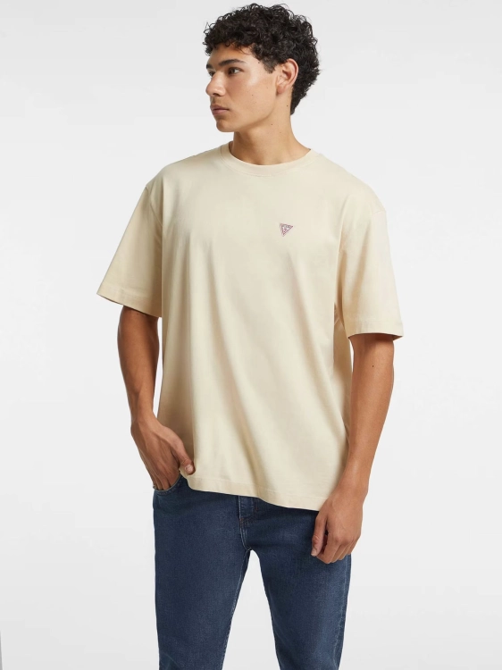 T-shirt męski Guess M4YI46 K8FQ4 beżowy