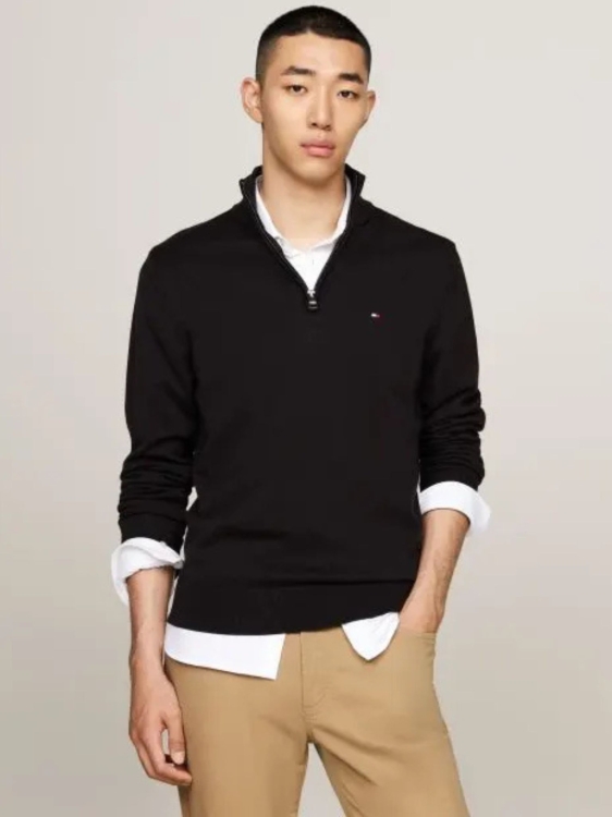 Sweter męski Tommy Hilfiger MW0MW37331 CZARNY