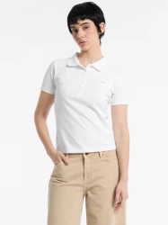Polo damskie Guess Jeans W5RP47 KARS2 Biały