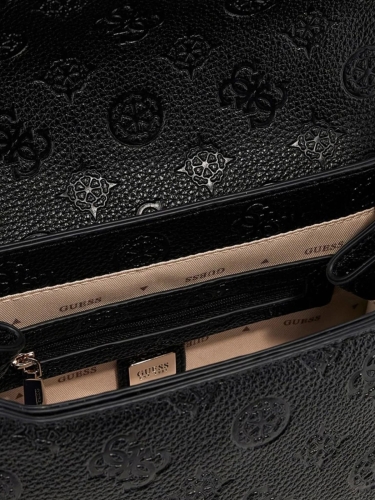 Torebka damska Guess HWPD98 88210 CZARNY MONOGRAM