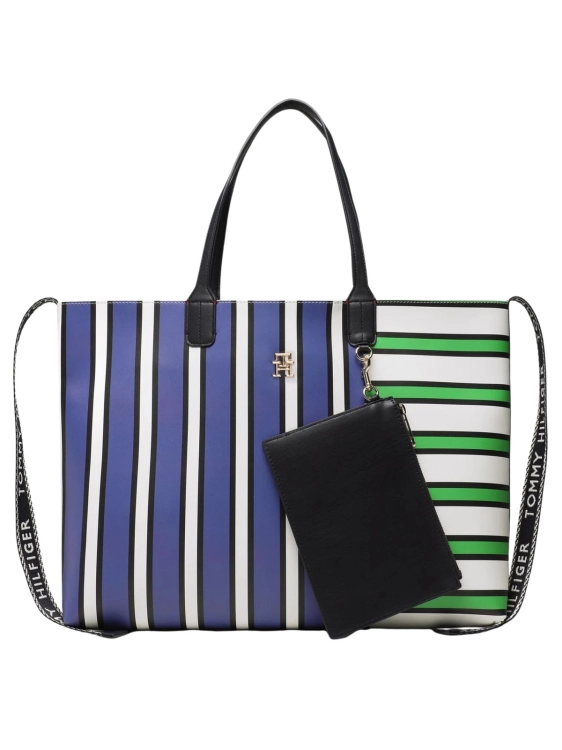 Torebka damska Tommy Hilfiger AW0AW14766 NIEBIESKI ZIELONY
