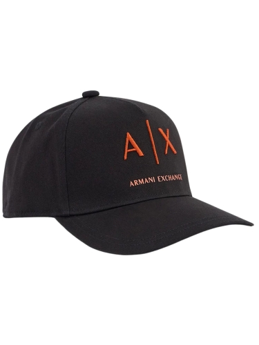 Czapka z daszkiem męska Armani Exchange XM002696 AF15502 CZARNY POMARAŃCZOWY