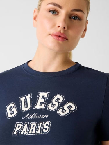 T-shirt damski Guess V6RI15 J1314 G7F3 GRANATOWY