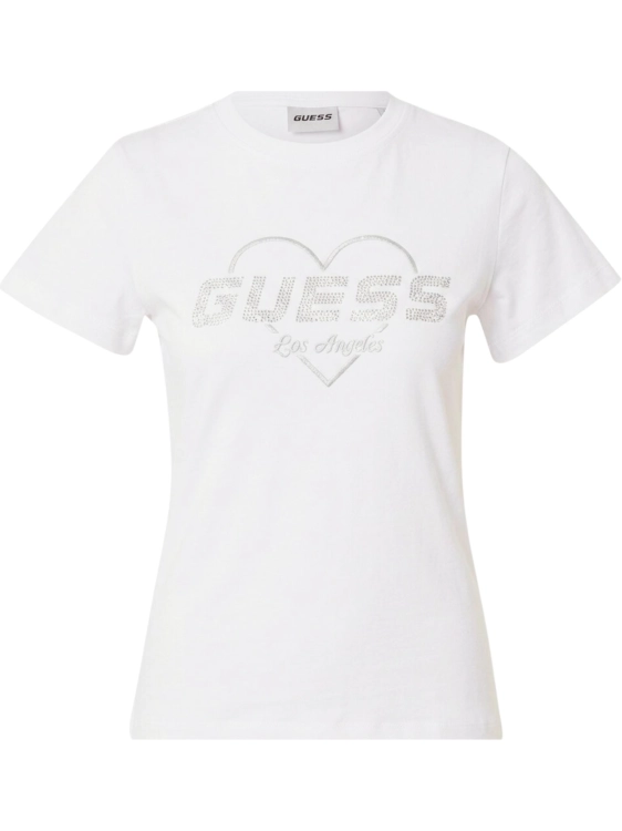 T-shirt damski Guess V5GI10 K9RM1 KREMOWY