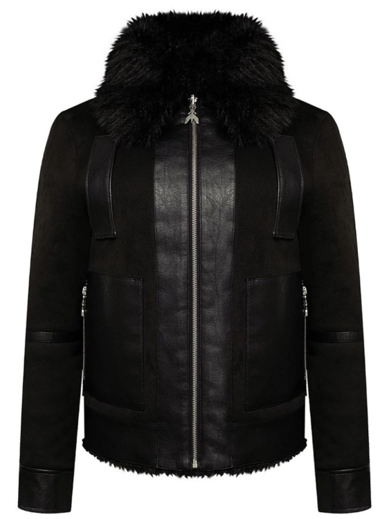 Kurtka damska dwustronna Patrizia Pepe 2O0176 E075 CZARNY