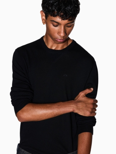 Sweter wełniany męski Armani Exchange 8NZM3A ZM8AZ CZARNY