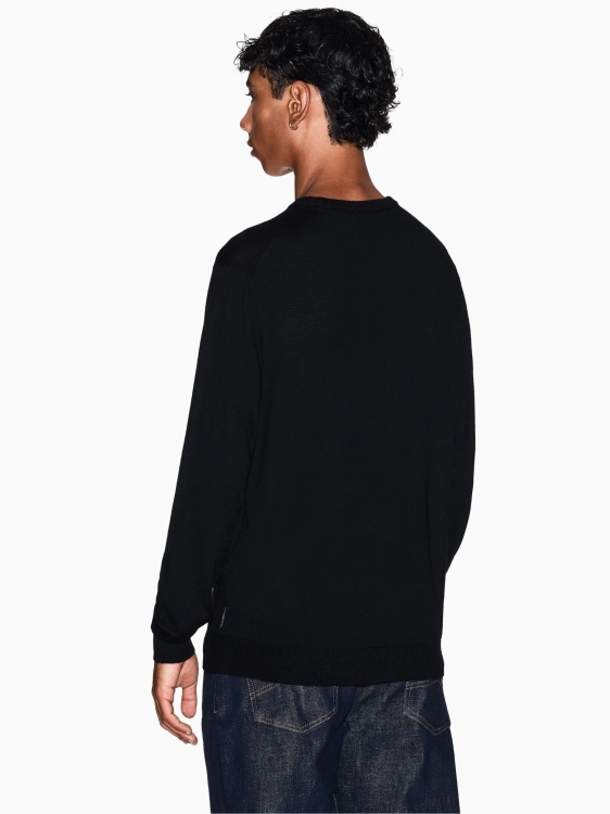Sweter wełniany męski Armani Exchange 8NZM3A ZM8AZ CZARNY