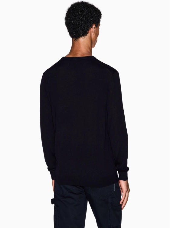 Sweter wełniany męski Armani Exchange 8NZM3A ZM8AZ GRANATOWY