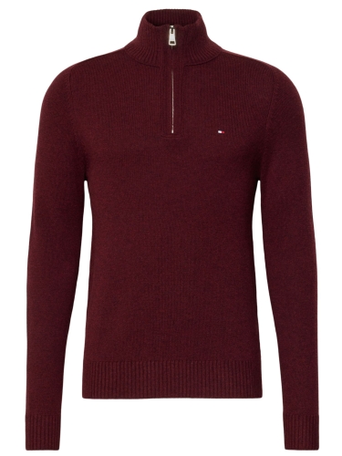 Sweter wełniany męski Tommy Hilfiger MW0MW36536 BORDOWY
