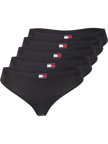 Stringi damskie Tommy Hilfiger UW0UW05642 CZARNY 5-PACK