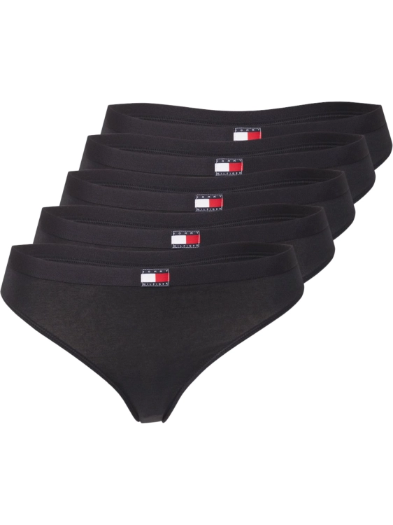 Stringi damskie Tommy Hilfiger UW0UW05642 CZARNY 5-PACK